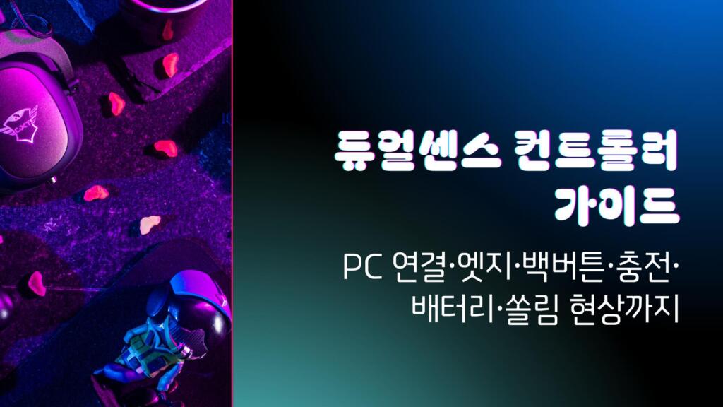 듀얼센스 컨트롤러 가이드 - PC 연결·엣지·백버튼·충전·배터리·쏠림 현상까지